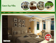 Tablet Screenshot of greentopvillas.com